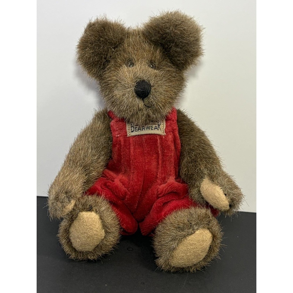 VTG Boyds Bears Clark S. Bearhugs Plush Jointed RETIRED Bear Red Romper